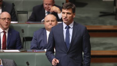 Energy and Emissions Reduction Minister Angus Taylor.