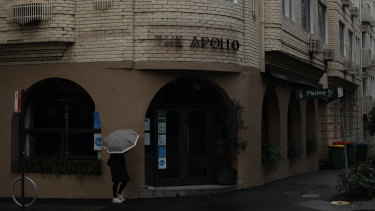 The Apollo restaurant which has been closed due to a coronavirus outbreak in Potts Point.