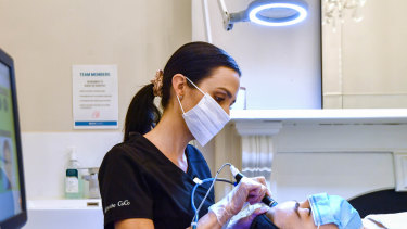 Sandra Dickson, owner of Prahran beauty salon Missie CoCo. 