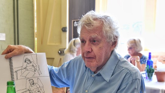 Lunch with Peter Kingston is at the Trust Cafe of the S.H. Ervin Gallery on Observatory Hill.