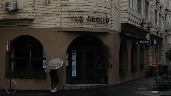 The Apollo restaurant which has been closed due to a coronavirus outbreak in Potts Point.