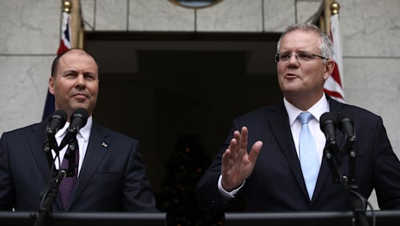 Prime Minister Scott Morrison and Treasurer Josh Frydenberg.