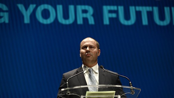 Treasurer Josh Frydenberg at the campaign launch. 