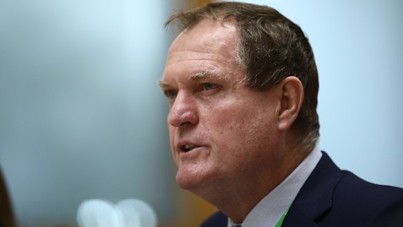 ATO Commissioner Chris Jordan during an ATO senate estimates committee hearing last week.