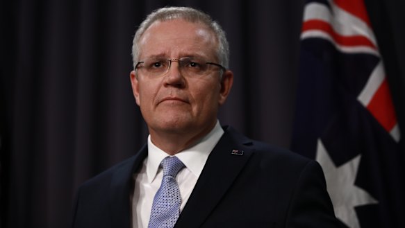 Scott Morrison addresses the media on Friday.