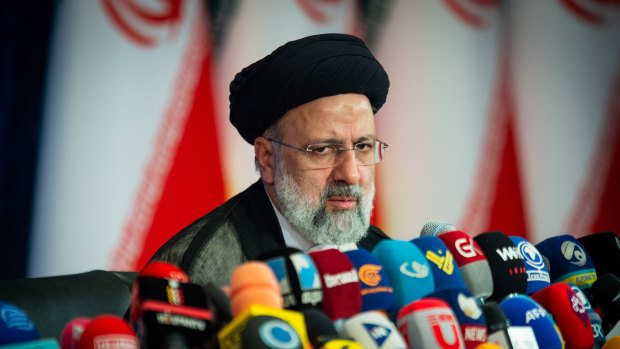 Ebrahim Raisi, Iran’s president, holds his first news conference after winning the election.