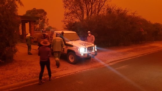 The blood-red light in Mallacoota.