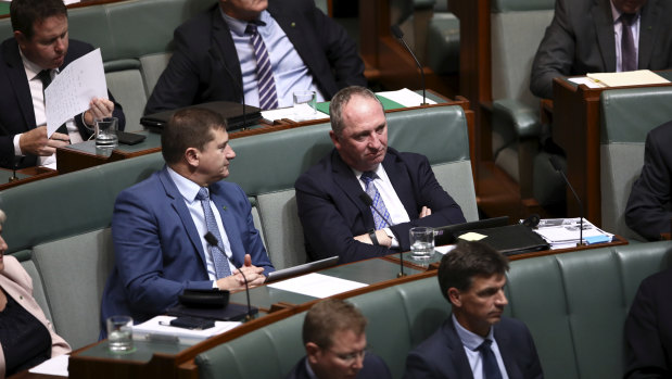 Barnaby Joyce in Question Time today.