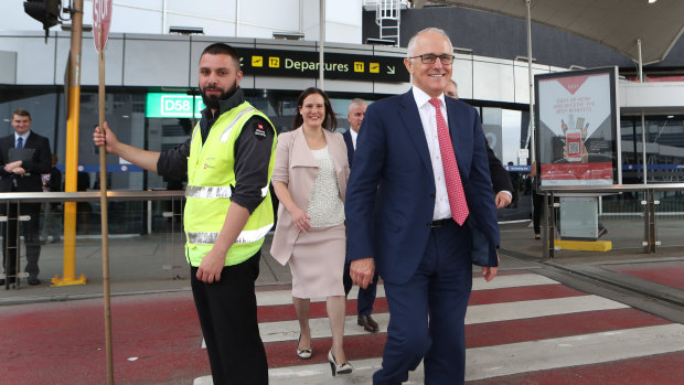 Prime Minister Malcolm Turnbull announced funding for an airport rail link last month .