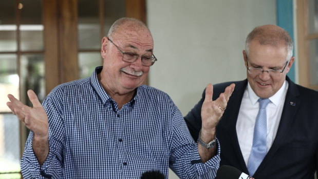 Great Barrier Reef Special Envoy Warren Entsch with Prime Minister Scott Morrison in Cairns.