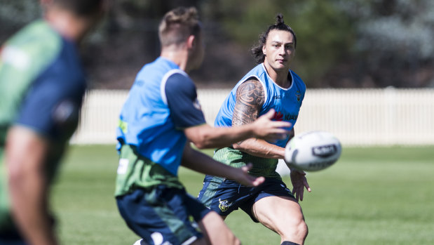 Charnze Nicoll-Klokstad will play on the wing and at fullback in the trial against the Eels.