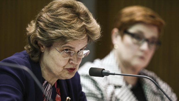 Department of Foreign Affairs and Trade secretary Frances Adamson and Foreign Minister Marise Payne.