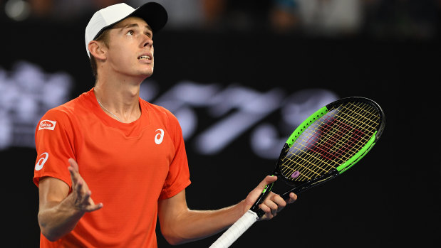 In the spotlight: Alex de Minaur wants his tennis to do the talking.