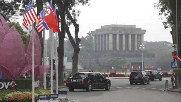 The Ho Chi Minh Mausoleum in Hanoi.