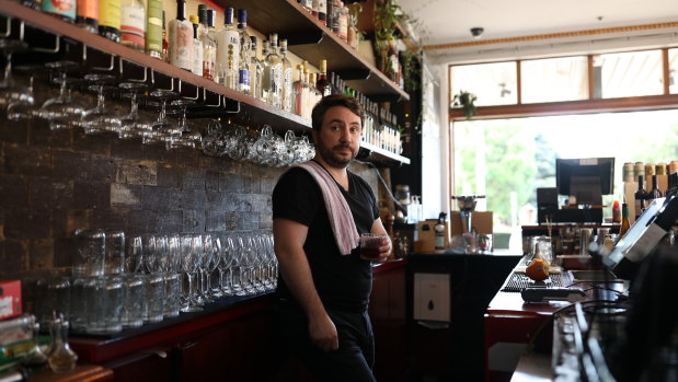 Daniel Startup is co-owner of Hive Bar in Erskineville, Sydney on May 30, 2020.