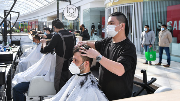 The reopening of Victoria has taken consumer confidence to its highest level since the start of the pandemic, led by people rushing out to get a haircut.