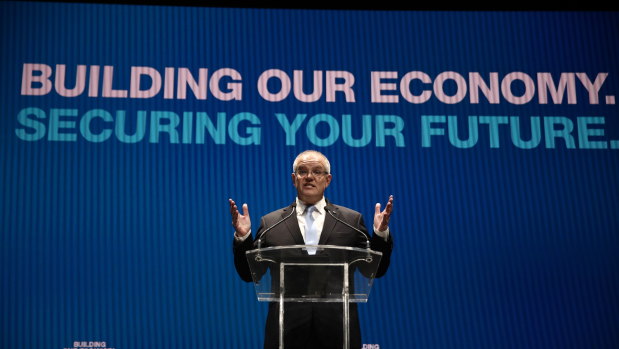Scott Morrison lays out the Coalition agenda on Sunday.
