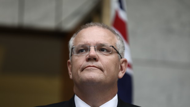 Prime Minister Scott Morrison, pictured on Friday, goes into the election leading a minority government.