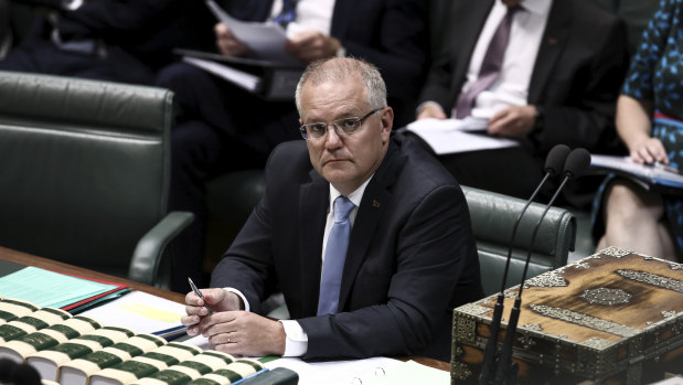 Prime Minister Scott Morrison in Parliament on Tuesday. 
