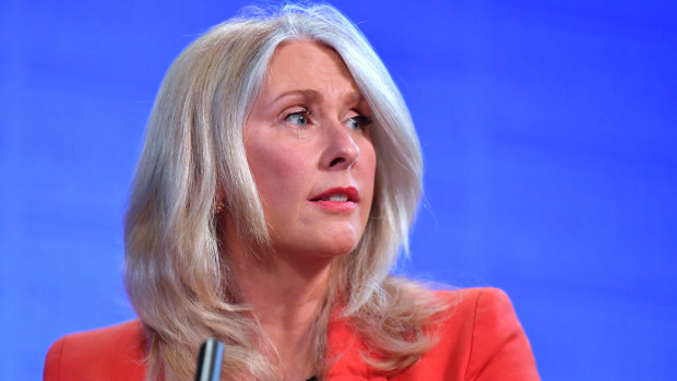 Former journalist Tracey Spicer at the National Press Club last month. 