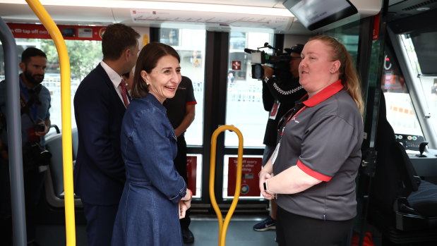 NSW Premier Gladys Berejiklian described her journey on Sydney's new light rail on Saturday as "better than expected".