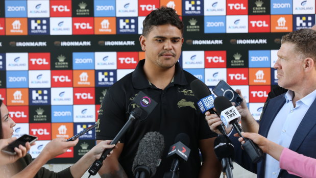 Latrell Mitchell wants every NRL player to call out racism and online abuse.
