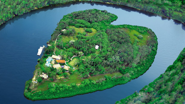 Makepeace Island, Richard Branson's private island in the Noosa River.