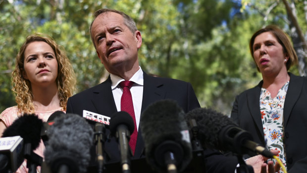 Bill Shorten denied Labor would increase taxes while speaking to the media on Tuesday - in apparent contradiction of his party's policy.