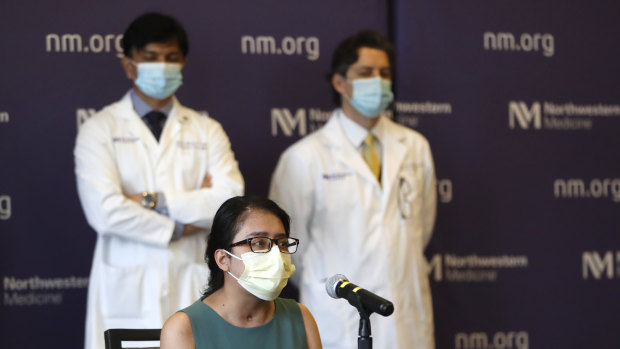 Mayra Ramirez, the first known patient in the US to receive a double-lung transplant, says she didn't recognise her body after surgery.