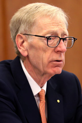 Commissioner Kenneth Hayne presiding over the royal commission into banking and financial services.