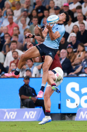 Joseph-Aukuso Suaalii had a mixed night in the air at fullback.