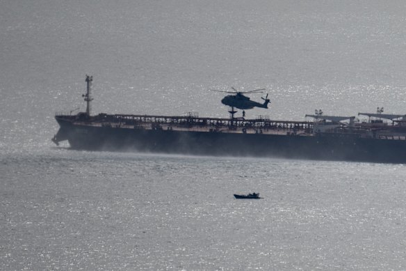 The commandos intercepted the ship in darkness on Sunday morning by dropping to its deck from a Chinook helicopter.
