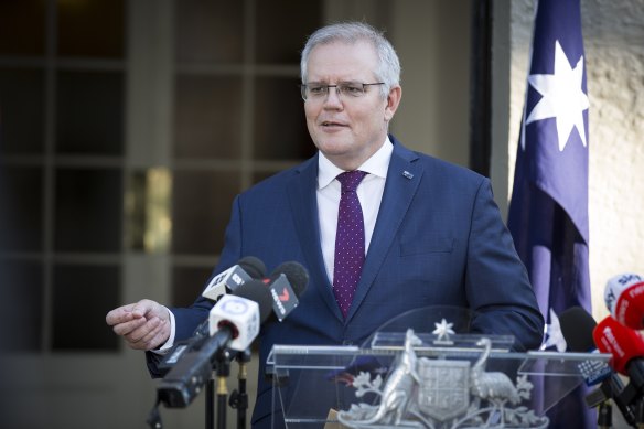 Prime Minister Scott Morrison on Thursday.