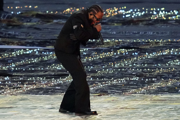 Kendrick Lamar performs in the half-time show at the NFL Super Bowl in February.