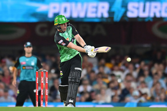 Dan Lawrence of the Stars scores the match winning runs.