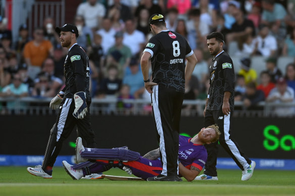 Ben Stokes suffered a hamstring injury in a Hundred game.