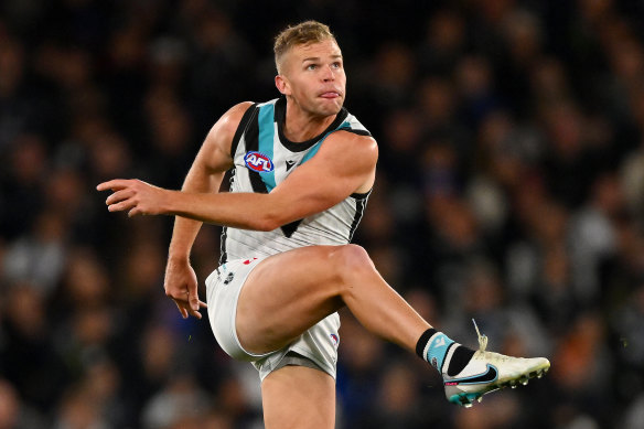 Man in demand: Port Adelaide defender Dan Houston.