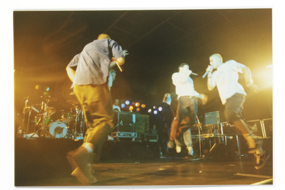 Beastie Boys, performing live at Wollongong Waves nightclub in 1994.