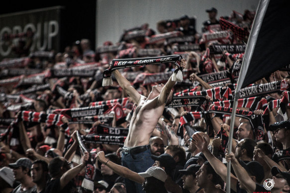 Western Sydney Wanderers fans put on a passionate display. 