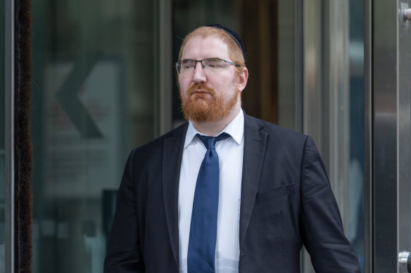 Joshua Erlich at the County Court in Melbourne in February.