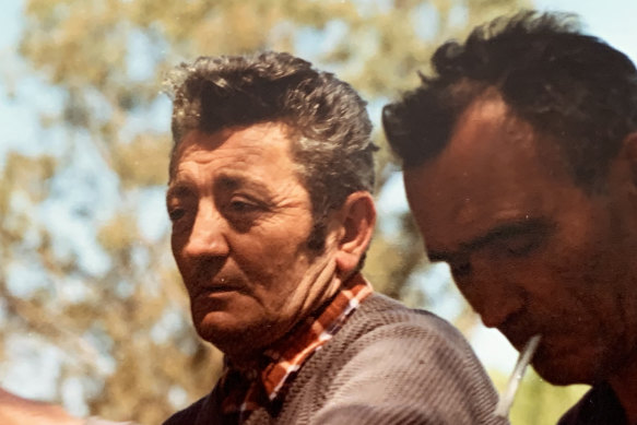 Gaita’s father Romulus, at right, in 1981, with his friend Hora, who was a guiding light for Gaita in dark times. 
