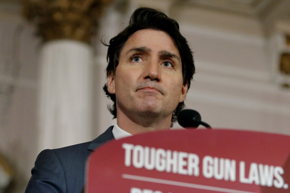 Canada’s Prime Minister Justin Trudeau announces new gun control legislation in Ottawa.