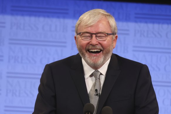 Former prime minister Kevin Rudd has taken a cautious approach, with one of his registrations catching up Malcolm Turnbull and Gareth Evans.