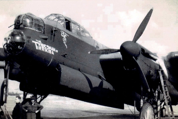 Lancaster bomber with Indigenous Tirrikiba warrior nose art.