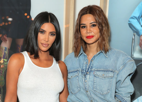 Happier times: Kim Kardashian and Christine Centenera in Los Angeles in 2019.