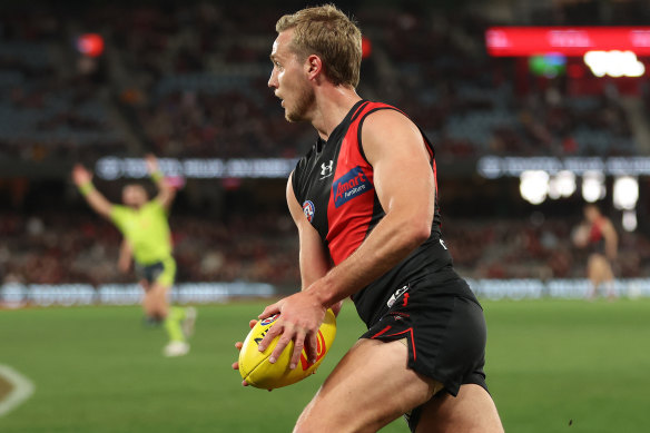 Darcy Parish in action for the Bombers.