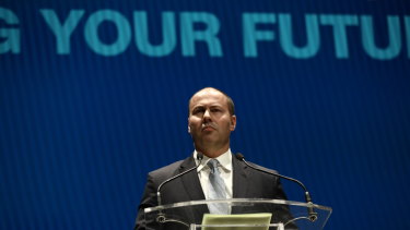 Treasurer Josh Frydenberg at the campaign launch 
