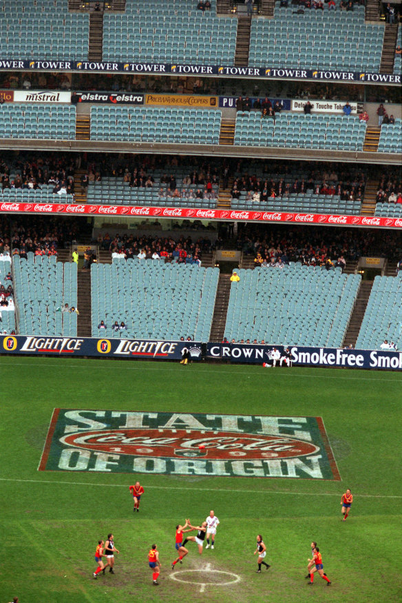A sparse crowd watched Victoria take on South Australia at the MCG in 1999.
