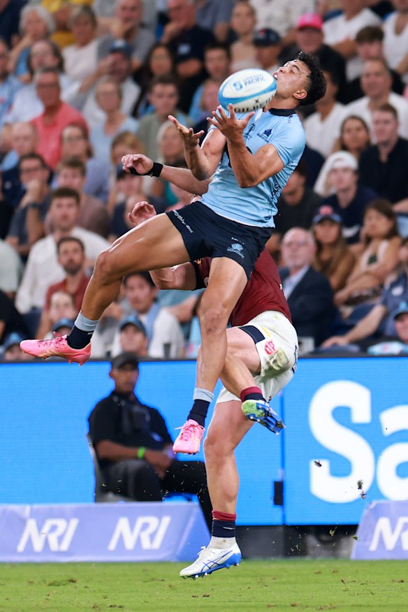 Joseph-Aukuso Suaalii had a mixed night in the air at fullback.