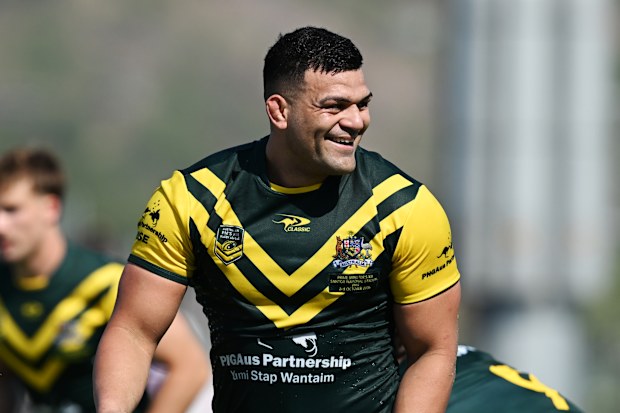David Fifita, geçen yıl Avustralya ile antrenman yaparken.